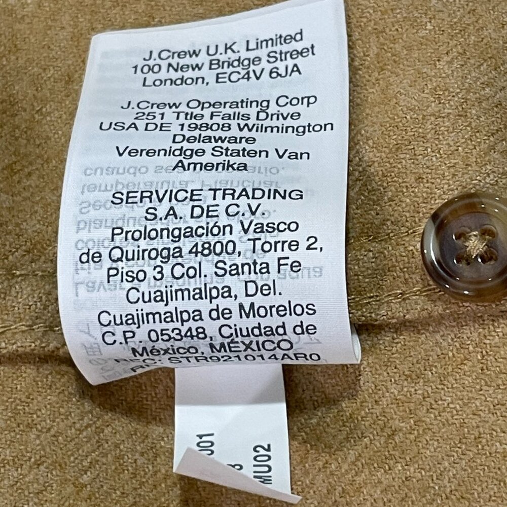 J.CREW Classic Midweight Flannel Long Sleeve Button Down Shirt, Honey Tan - XL - Picture 9 of 10